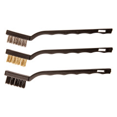 Borstar 180 mm, koppar/stål/nylon, 3 st.