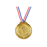 Guldmedalj Första plats Pris Trofé Zink 6,5 cm