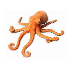 Maskot Plus Stor Plysch Bläckfisk Gosedjur Orange 55cm | HandlaSmidigt.se