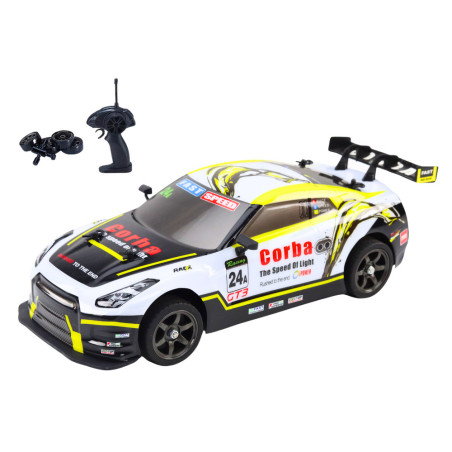 RC Racing Car 1:16 Drift med Utbytbara Hjul i Vit-Gul