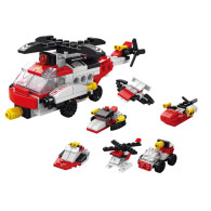 Klocki Konstrukcyjne Helikopter 6w1 Zestaw DIY Pojazdy 117 ele.