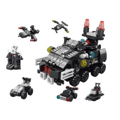 Byggsats för pansarfordon 6 i 1 DIY fordon 138 delar.