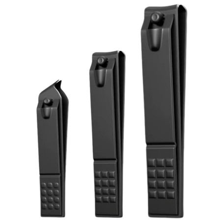 Nagelklippset 3 stycken Stor Liten Sned Svart