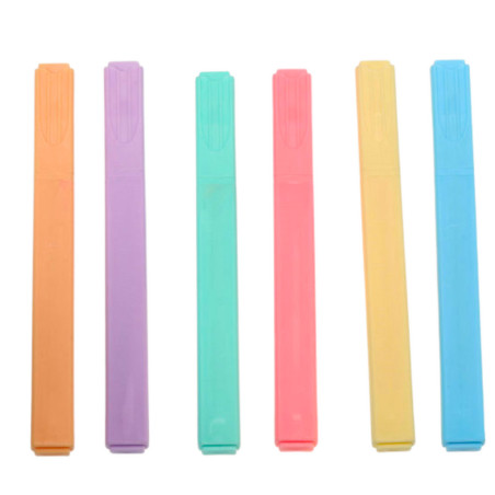 Set av markörpennor Färgglada Kontors- och skolpennor 6 st.