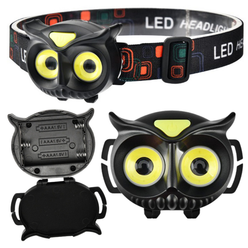 Pannlampa LED Pannlampa Batteridriven Pannlampa Uggla 4 Ljuslägen Pannlampa LED Pannlampa Batteridriven Pannlampa Uggla 4 Ljuslägen