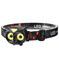 Pannlampa LED Pannlampa Batteridriven Pannlampa Uggla 4 Ljuslägen
