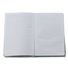 Mjuk pälsklädd anteckningsbok med linjerad sida och färgglad kanin A5