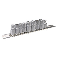 Torx-adapter 1/4', 3/8', set med 9 delar.