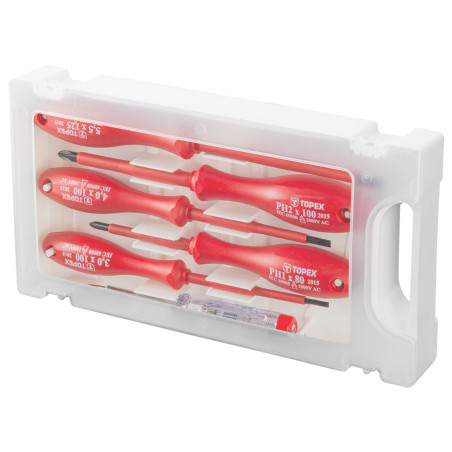 Isolerade skruvmejslar 1000V, set med 6 st.