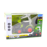 Jordbruks traktor med roterande skopa och grävskopa 2-i-1 Fjärrstyrd 2,4G