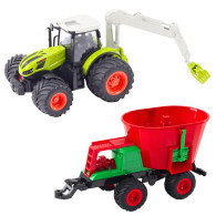 Jordbruks traktor med såmaskin och fjärrstyrd roterande gripklo 2.4G