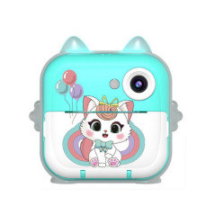 Omedelbar kamera med termoskrivare Gry 3 rullar Katt Blå