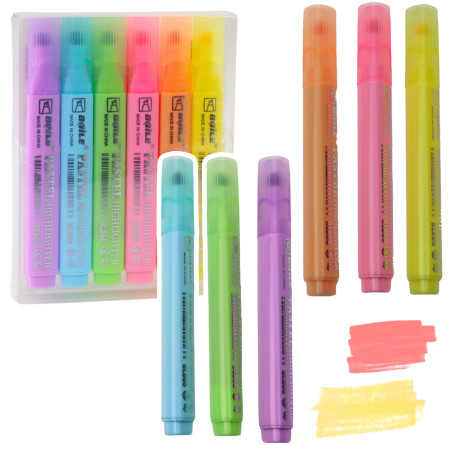 Set av Färgglada Skol- och Kontorshighlighters 6 st.