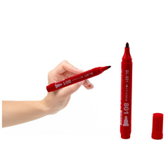 Permanent vattenfast röd marker 2,5-4,5 mm