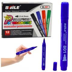 Permanent vattenfast blå marker 2,5-4,5 mm