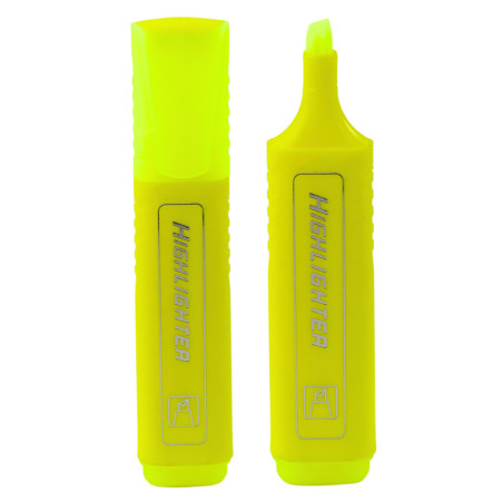 Markörpenna för skrivbordsskola, neonintensiv gul