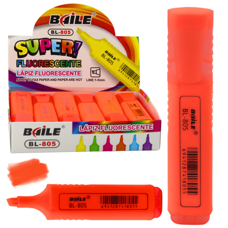 Marker Highlighter för skol- och kontorsanteckningar Neon Intensiv Orange