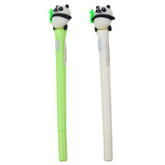 Kulspetspenna med lysande panda Blått bläck Grön Vit