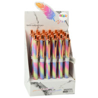 Metallpenna Automatisk Glittrig Blå Bläck 1.0mm