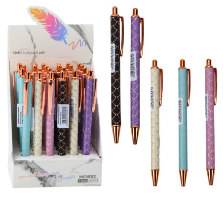 Pennan Automatisk Metall Effekt Skal Bläck Blå 1,0 mm