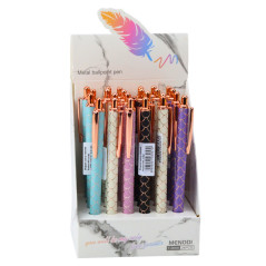 Pennan Automatisk Metall Effekt Skal Bläck Blå 1,0 mm