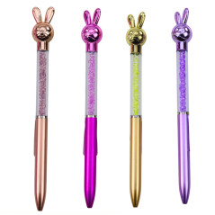 Kulpenna med Kanin Diamanter Blått Bläck 0.7mm Mix