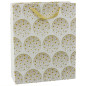 Presentpåse Elegant med Guldiga Stjärnor Vit 32 x 26 x 12 cm