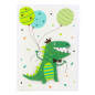 Gratulationskort 3D Enhörning Elefant Groda Dinosaurie + Kuvert