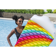 Uppblåsbar Regnbågsbadmadrass 216 x 80 cm Bestway 44107