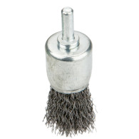 Stålborstborste med penselhandtag med en diameter på 24 mm.