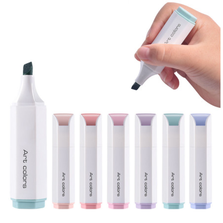 Set med Mild Pastellfärgade Mini Markörer 6 st.