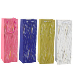 Presentpåse för flaskor Glittrande vågor 35 x 12 x 9 cm