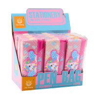 Pennfodral Skolmaterial med Enhörning Rosa 20 x 8,5 cm