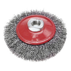 Rund stålborstborste böjd 100 mm x M14