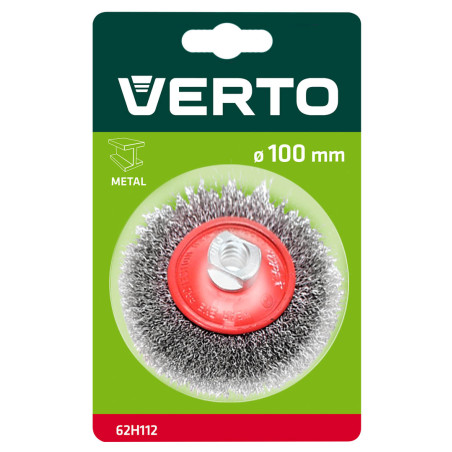 Rund stålborstborste böjd 100 mm x M14