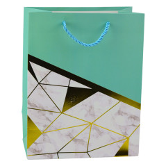 Presentpåse Geometriska Mönster Marmor 23 x 18 x 10,5 cm | HandlaSmidigt.se