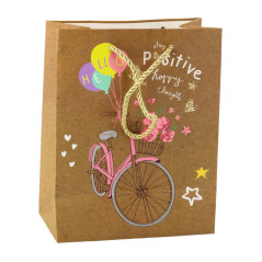 Papperspåse för presenter med färgglada motiv 23 x 18 x 10,5 cm