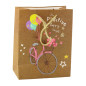 Papperspåse för presenter med färgglada motiv 23 x 18 x 10,5 cm