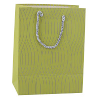 Torba Prezentowa Papierowa Srebrne Linie Faliste 23 x 18 x 10,5 cm