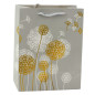 Presentpåse med guldiga blåsor 23 x 18 x 10,5 cm