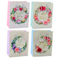 Presentpåse Mönster Blommor Bästa Önskningar 23 x 18 x 10,5 cm