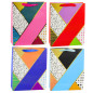 Presentpåse i papper med geometriska mönster 32 x 26 x 12 cm