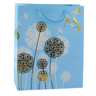 Presentpåse med guldiga blåsor 32 x 26 x 12cm