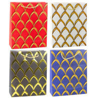 Torba Prezentowa Elegancka Złote Zdobienia  32 x 26 x 12 cm