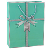Presentpåse med rosett Just For You 32 x 26 x 12 cm