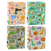 Papperspresentpåse Safari Djur 23 x 18 x 10,5 cm