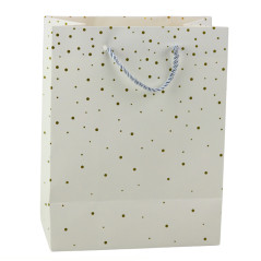 Presentpåse med guldprickar 23 x 18 x 10,5 cm