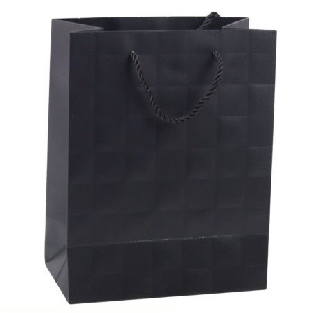 Presentpåse Elegant Präglade Rutor 23 x 18 x 10,5 cm