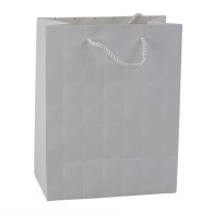 Presentpåse Elegant Präglade Rutor 23 x 18 x 10,5 cm