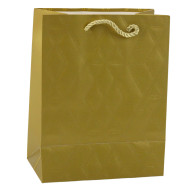Papperspåse Elegant Presentpåse med Guldiga Mönster 23 x 18 x 10,5 cm